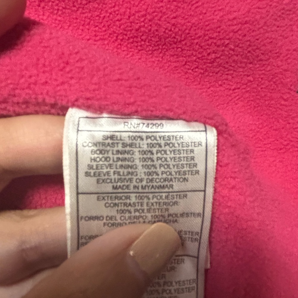 DKNY Pink Kids Raincoat with Heart Pattern - Picture 14 of 16